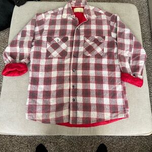 Vintage Sears Fieldmaster Red Quilted Lined Flannel